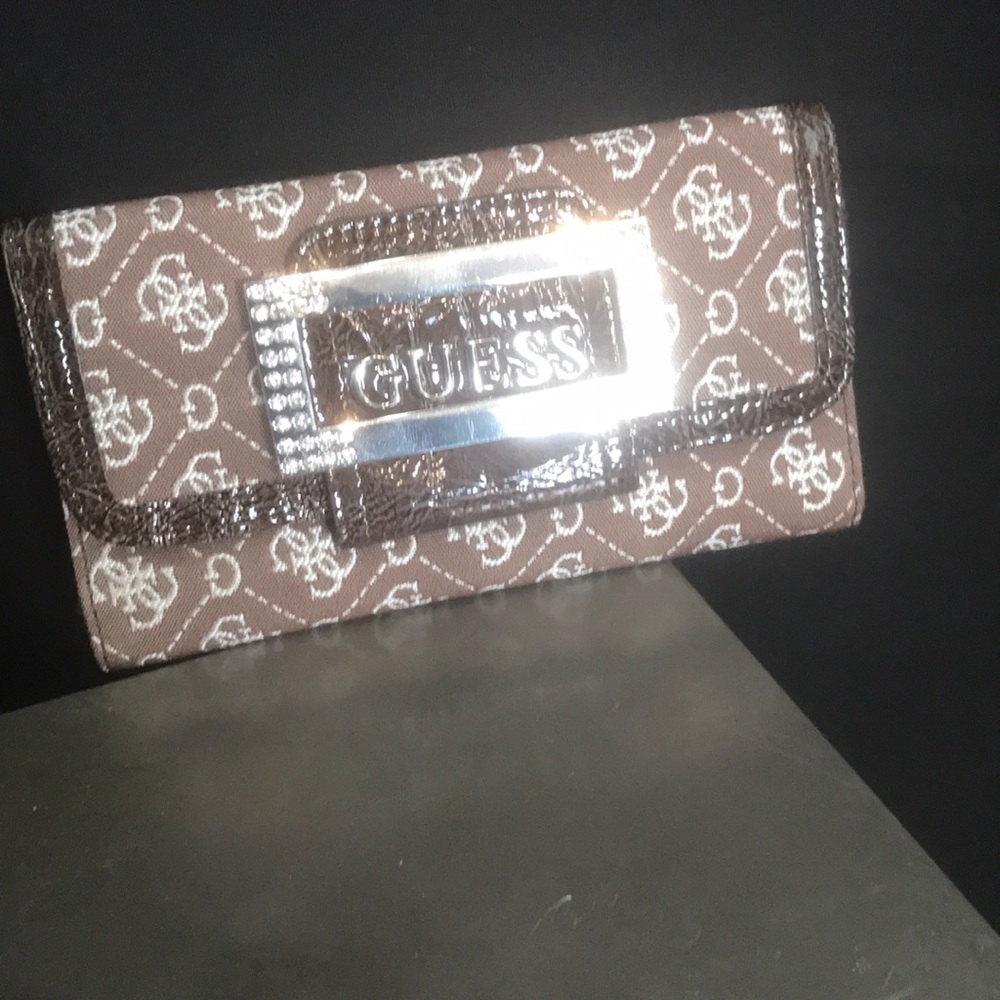 Guess Brown Monogram Wallet